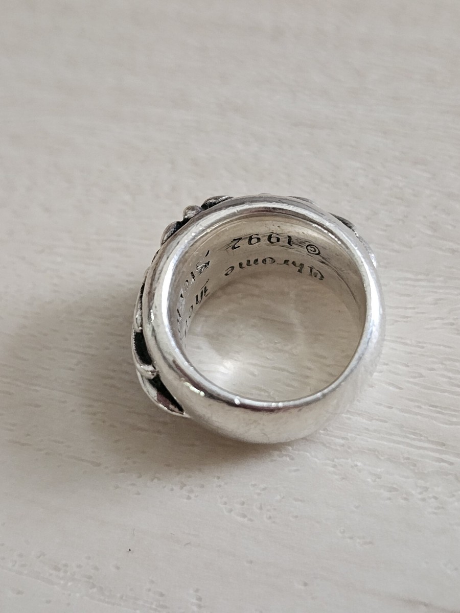RARE 1992 CHROME HEARTS STERLING SILVER ORNATE CROSS RING SZ RARE 1992 CHROME HEARTS STERLING SILVER ORNATE CROSS RING SZ
