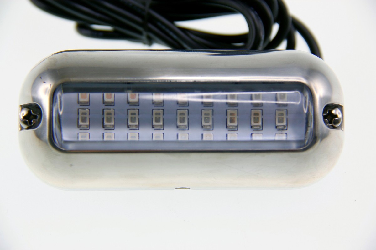 Pactrade Marine 2pcs PontoonボートブルーLED水中ライト( SS ) 316ハウジング　並行輸入品 : Pactrade Marine RV Boat Pontoon Red Green Blue White