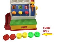 Fisher-Price Cash Register 6 Coin Set replacement parts for  926 & 1975 - 2011