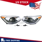 Pair Halogen Headlight For 2014-2019 Kia Soul W/O Bulb 92101B2270 92102B2270