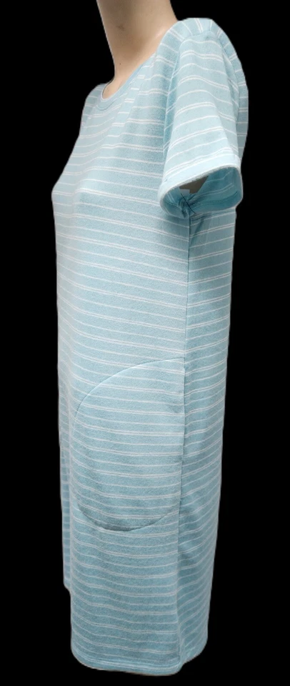 Nuevo con etiquetas Camisón Sonoma Mujer S/S Rayas Verdes Mezcla Poliéster Bolsillos Tejidos Foto 3 de 4