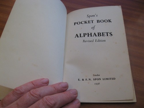 SPON'S POCKET BOOK OF ALPHABETS 1956 - Picture 6 of 13