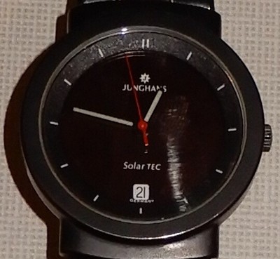 Junghans Germany Solar Tec Watch Adjustable Black Metal Bracelet Runs Great Ebay