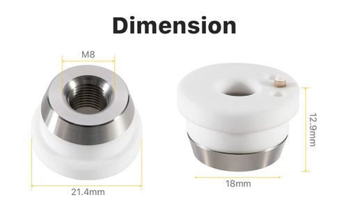 Raytools Laser Cutting Ceramic Nozzle Holder Nozzle Connect Ceramic Part - Picture 9 of 11
