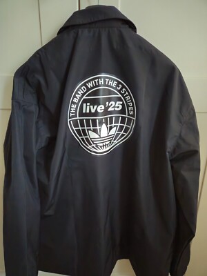 Adidas Originals x Oasis Tour Coach Jacket Black - Medium