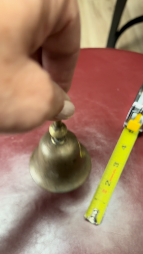 Small Vintage Brass Bell Clean Tone F Above C (Video Of Sound) - Video 1 of 1