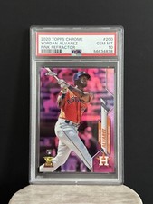 2020 Topps Chrome YORDAN ALVAREZ Rookie Pink Refractor #200 PSA 10 GEM RC