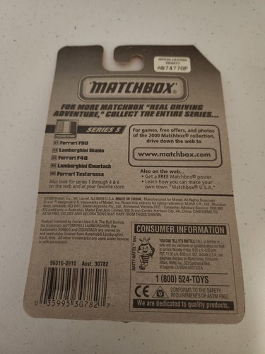 1999 Matchbox Series 5 Ferrari Testarossa #25 Maßstab 1:64 - Bild 2 von 2