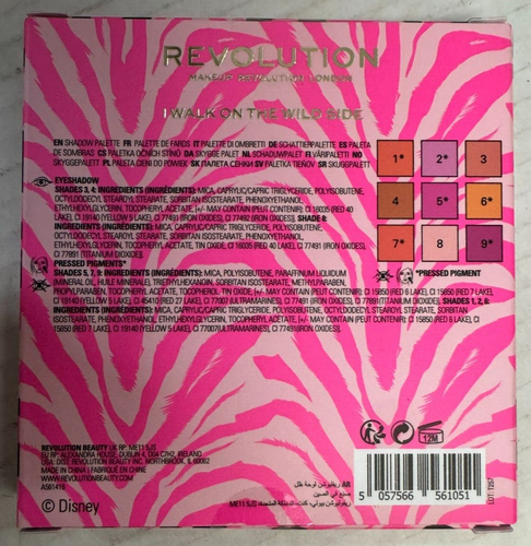 Revolution Disney The Lion King Shadow Palette - I Walk On The Wild Side 0.24oz - Picture 3 of 5