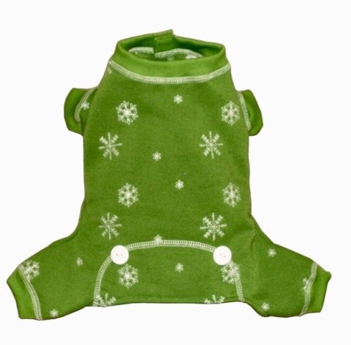 Hip Doggie Green Snowflake Long Johns Jumper Sz Large NWT - Picture 3 of 6