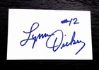 LYNN DICKEY GREEN BAY PACKERS QUARTERBACK SIGNED AUTOGRAPHED INDEX CARD 3X5
