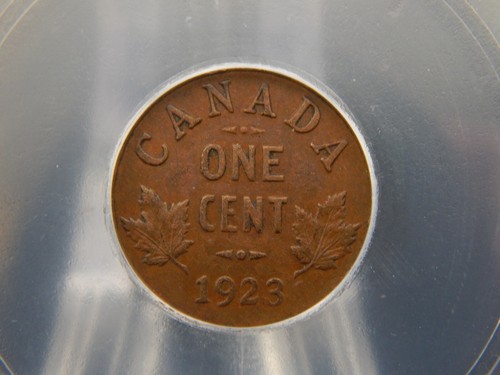 1923 CANADA ICG Graded AU55 Canadian 1 CENT (BT825) - Picture 2 of 4