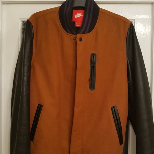 NIKE DESTROYER VARSITY LEATHER WOOL JACKET NSW TAWNY Gr. XS M 545942-243 kobe - Bild 4 von 4