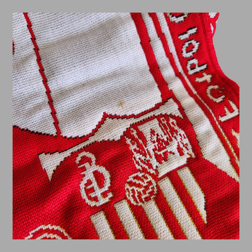2007 Sevilla Futbol Club Final Copa Del Ray Soccer Futbol Scarf Red White - Picture 8 of 8