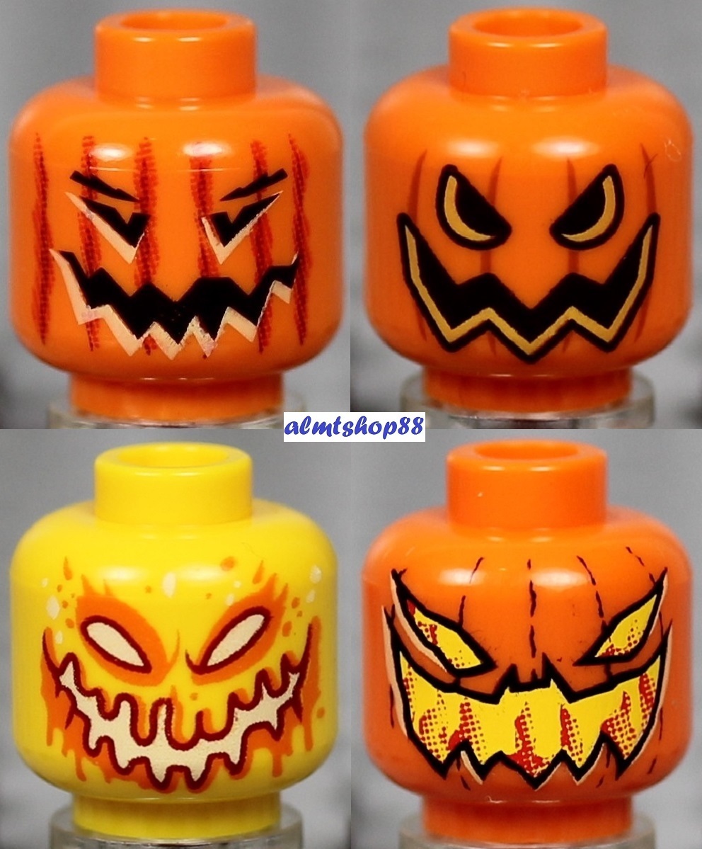 ☆Jack Lou☆ LEGO - 4x Pumpkin Head Halloween - Jack O' Lantern Headless
