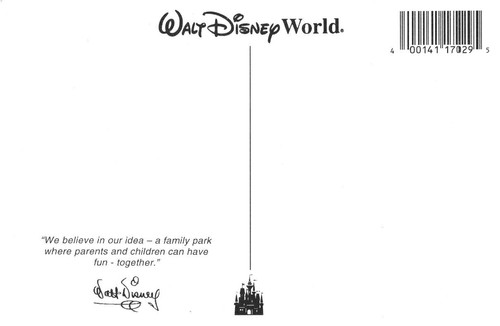 Postcard Walt Disney & Mickey Mouse “Partners" Bronze Statue Florida - Picture 2 of 2