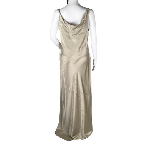 Diane Von Furstenberg Eden Storm Champagne Color Gown Dress Evening Sz 8 - Bild 4 von 6
