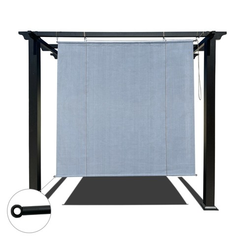 No Drill Roll Up Patio Gazebo Pergola Shade Cover Canopy- Breathable Solar Shade - 第 25/55 張圖片