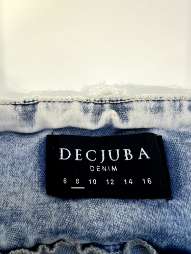 Decjuba High Waist Pull On Denim Jegging Acid Wash Size 8 - Picture 5 of 11
