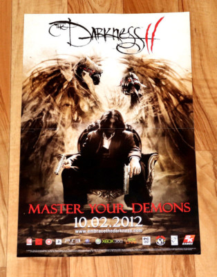The Darkness II 2 / Risen 2 Dark Waters Rare Poster Xbox 360 PlayStation 3 PS3 