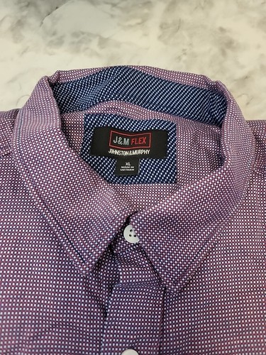 Johnston & Murphy J&M Flex Herren Dotted Button Down Langarm Hemd Gr. XL - Bild 8 von 8