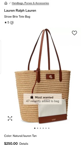 Ralph Lauren Polo Handtasche - Top Griff Umhängetasche Designer Tasche authentisch