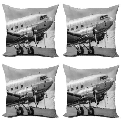 Vintage Airplane Throw Pillow Covers Pack of Old Airliner UK
