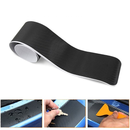 Car Accessories Carbon Fiber Film Car Trunk Guard Plate Sticker Moulding Trim - Picture 8 of 12