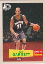 2007-08 Topps 50th Anniversary KEVIN GARNETT 1957-58 variations #20 Timberwolves