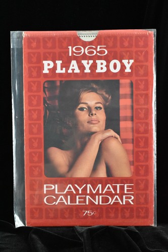 RARE 1965 playboy playmate CALENDRIER MURAL (Hugh Hefner) original manches - Photo 1 sur 12