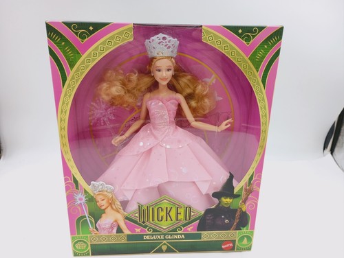 NEW!! MATTEL UNIVERSAL WICKED DELUXE GLINDA OZ FASHION DOLL SET WITH ACCESSORIES