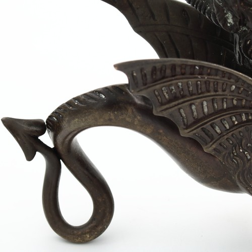Par de candelabros de bronce Wyvern Dragon - Imagen 21 de 24