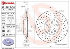2x BREMBO 09.B970.1X Bremsscheibe für AUDI PORSCHE