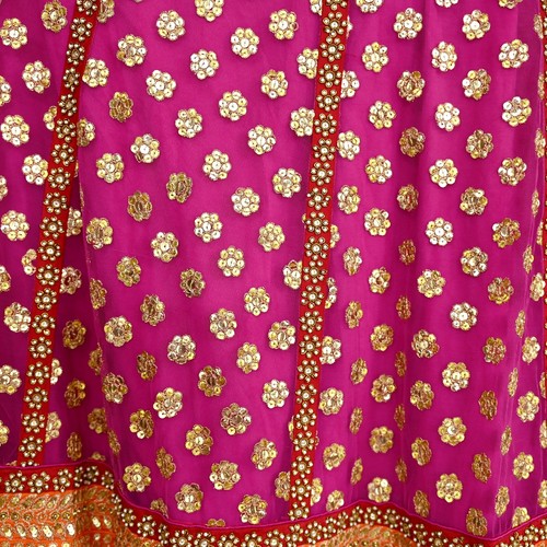 Pre-owned Heavy Pink Net Hand Embroidered Lehenga/Skirt Designer By Sabyasachi - Picture 4 of 9