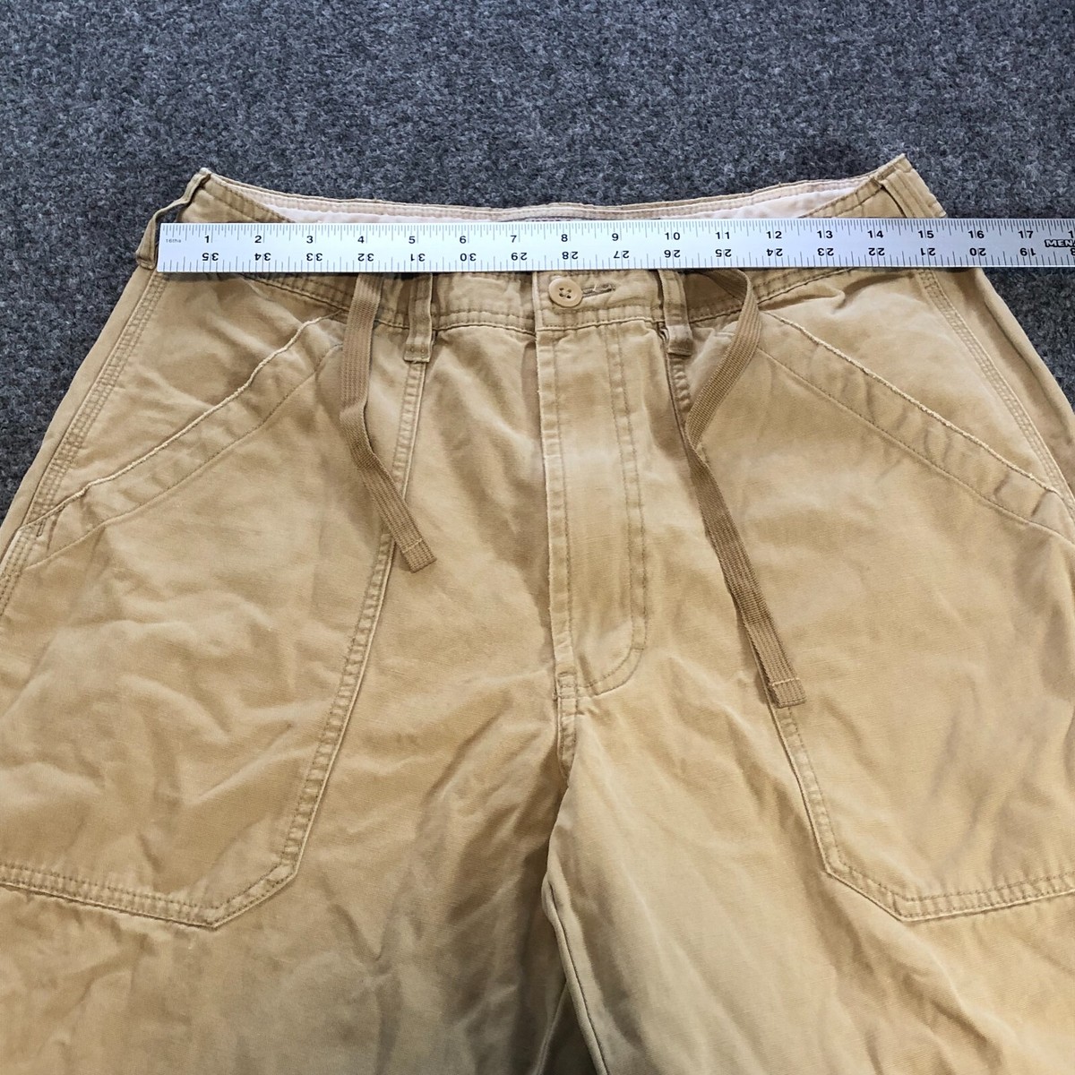 Hollister Pants Mens 30x30 Beige Tan Carpenter Baggy Vintage Hollister Pants Mens 30x30 Beige Tan Carpenter Baggy Vintage