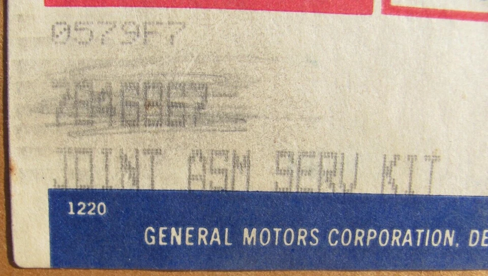 Nuevo de Lote Antiguo Delco 36-2100 GM 26026728 7846867 CV Kit de Servicio Conjunto 1984-94 Fiero Cavalie Foto 2 de 4