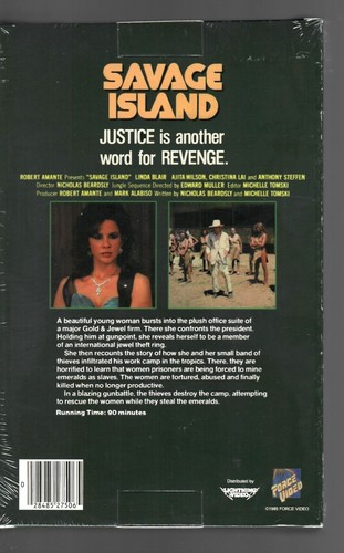 Savage Island (VHS) Force Video Lighting Video Re-Issue Big Box NEW & SEALED - Picture 2 of 2