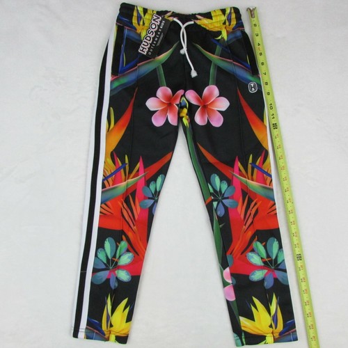 Hudson Outerwear Kids Athletic Jogger Pants Black Floral Pattern Girls Sz Medium - Picture 2 of 9