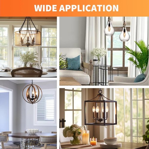 24 Pack Dimmable E12 4W LED Candle Base Bulbs - 2200K Warm White Light - Picture 10 of 10