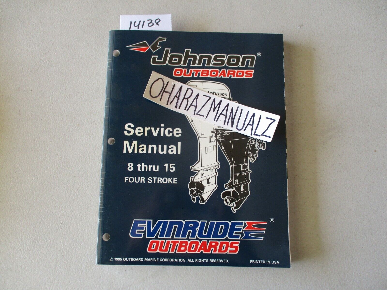 1996 Johnson Evinrude 8 9.9 15 HP Models Factory Service Manual