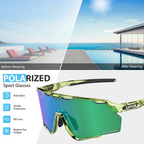 Polarisierte Brille Herren Damen MTB Fahrradbrille Sport Fahren Angeln Sonnenbrille - Bild 4 von 21