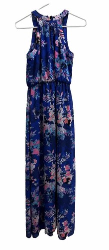 Xhilaration Women's Sleeveless Maxi Dress Size S/P Halter Style With Side Slits - Picture 2 of 4