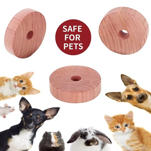 100% natürliches Zedernholz Mottenabwehr für Kleiderschränke Schubladen hängende Zedernringe - Bild 5 von 11