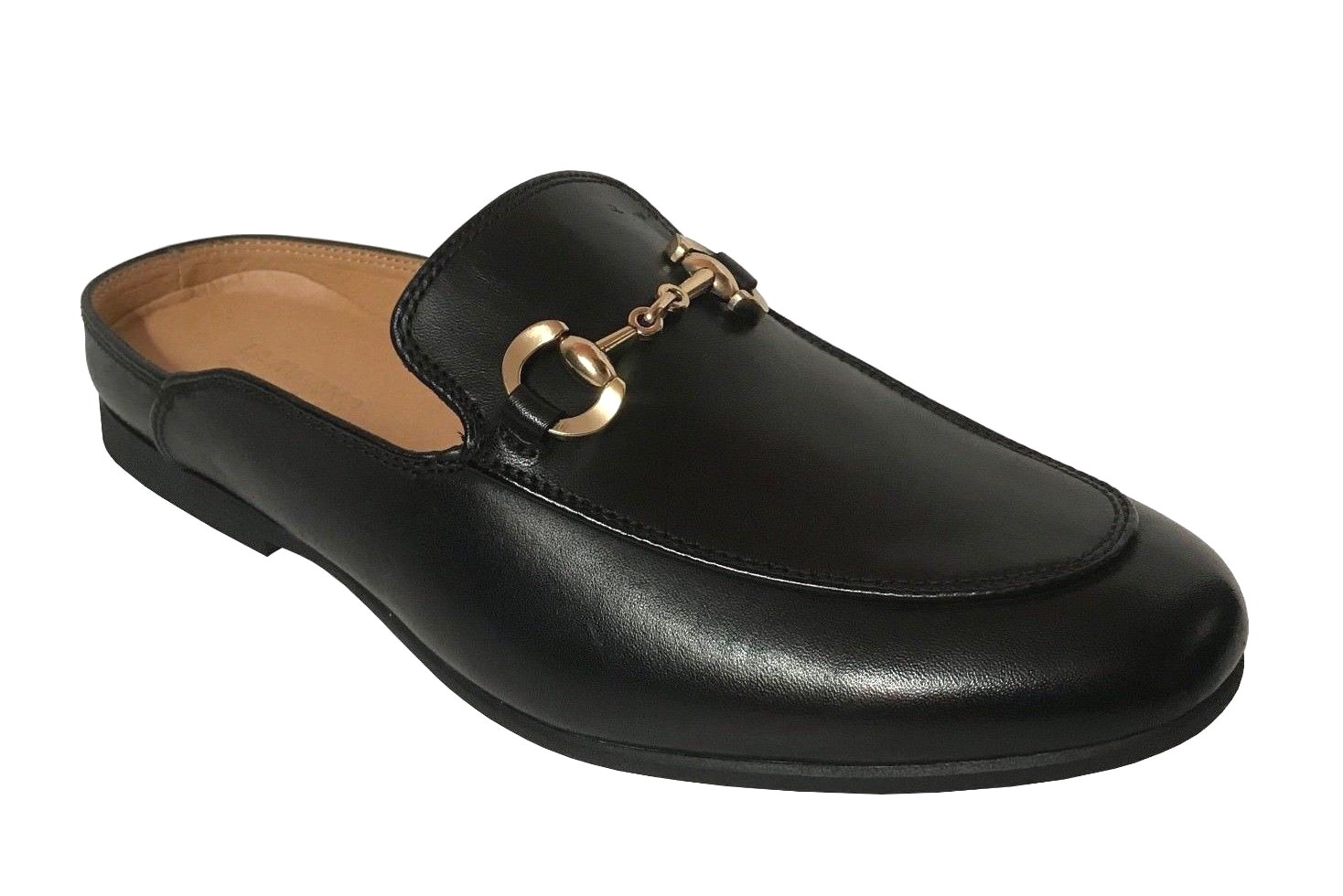 La Milano Hombre Cuero Negro Vestido mulas Espalda Abierta Sin Cordones Zapatos A11646 La La La Milano Hombre Cuero Negro Vestido mulas Espalda Abierta Sin Cordones Zapatos A11646 ba9f88