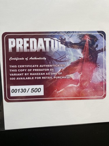 PREDATOR #4 Marvel Comics Rahzzah Exclusive Variant Limited To 500 Near Mint - Picture 7 of 7