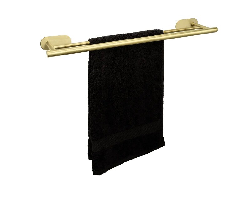 WENKO Turbo Loc Edelstahl Badetuchstange Duo Orea Gold Матовый элегантный 69,2 x 16 x 
