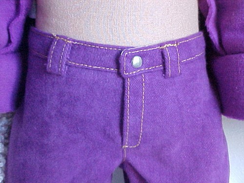 DARK PURPLE HOODED FLEECE JACKET & PURPLE TWILL JEANS fits American Girl - Bild 4 von 4