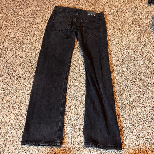 Levis 511 Slim Black Wash Denim Jeans Comfort Stretch Kids Size 18 Reg - Picture 6 of 7