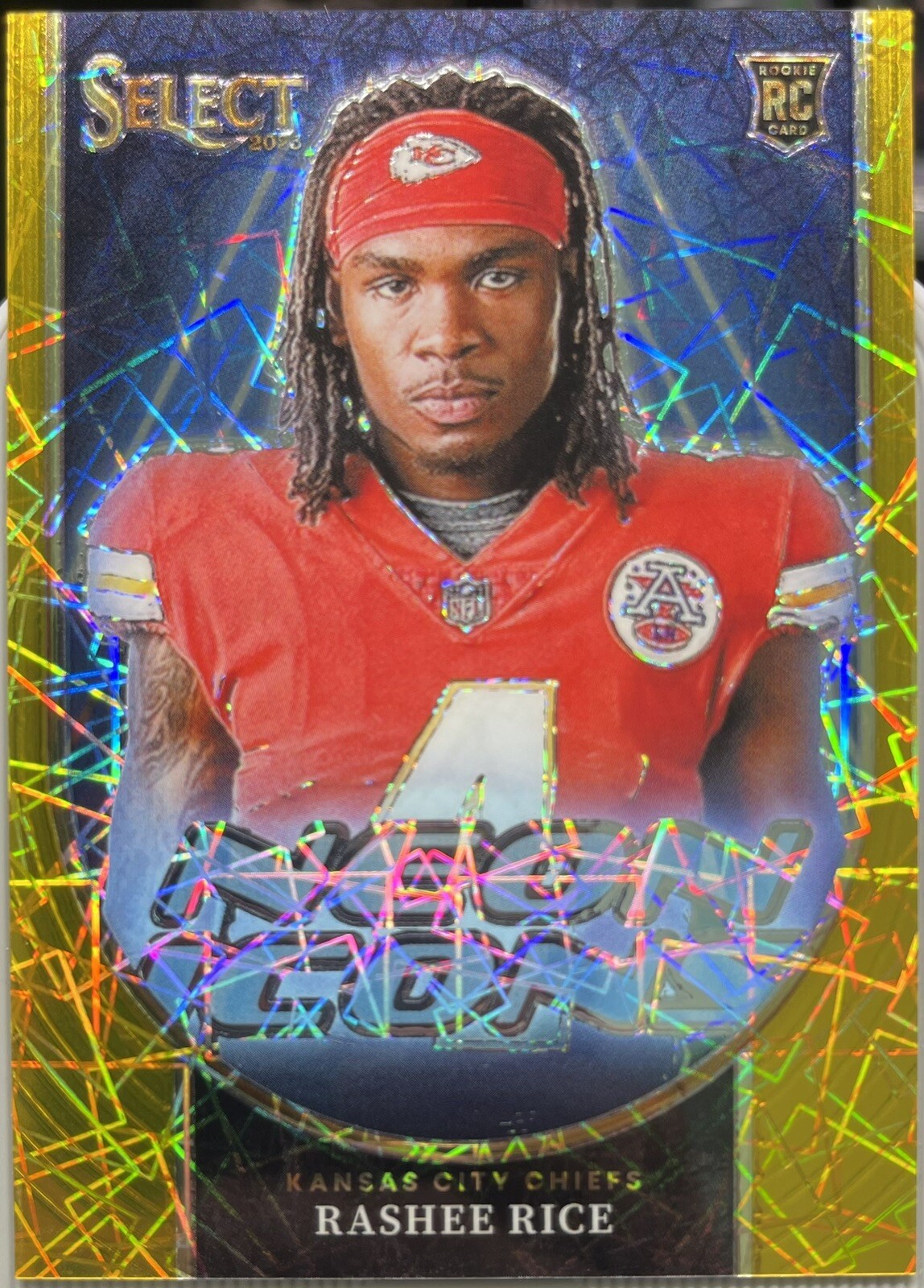 2023 Panini Select - Neon Icons #NI-RRI Rashee Rice GOLD /10  (RC)