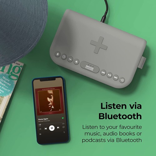 Bedside Dual Alarm Clock QI Wireless Charging  FM Radio USB Charging Port - Picture 13 of 20